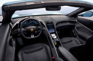 Foto do painel da Ferrari Roma Spider