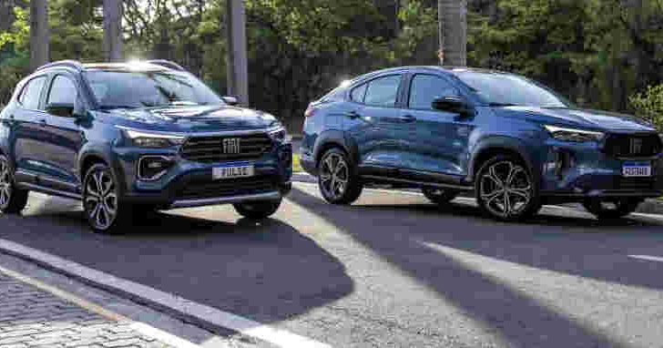 Foto de capa dos Fiat Pulse híbrido e Fastback híbrido