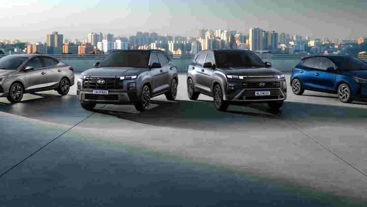 Foto de capa dos modelos Hyundai HB20, HB20S e Creta 2026