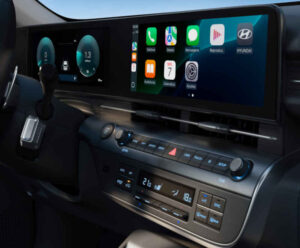 Foto do quadro de instrumentos do Hyundai Kona híbrido