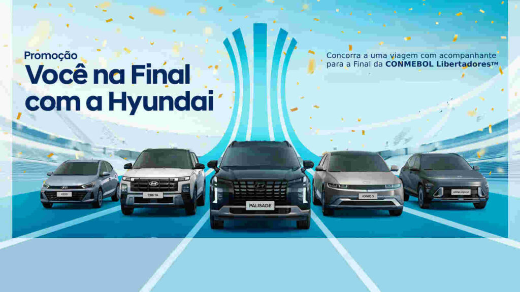 Foto de capa da arte usada pela Hyundai para a campanha da final da Copa Conmebol Libertadores 2025