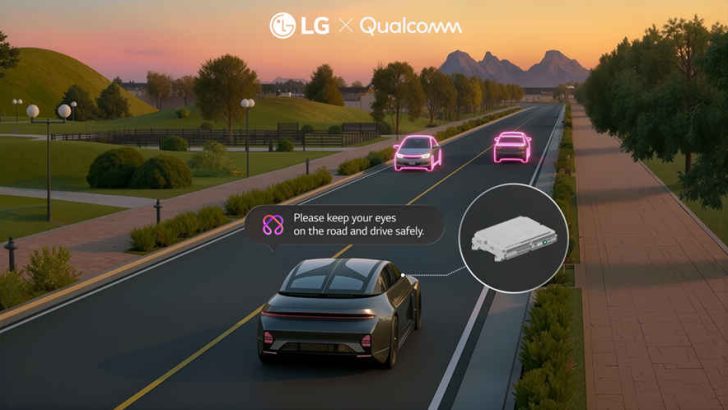 Foto da parceria da LG com a Qualcomm na CES 2026