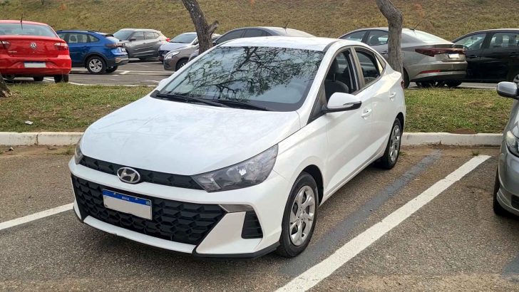 Foto do Hyundai HB20S alugado na Localiza
