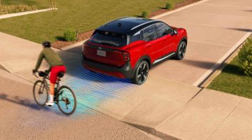 Arte de um dos sistemas de segurança de trânsito do Nissan Kicks