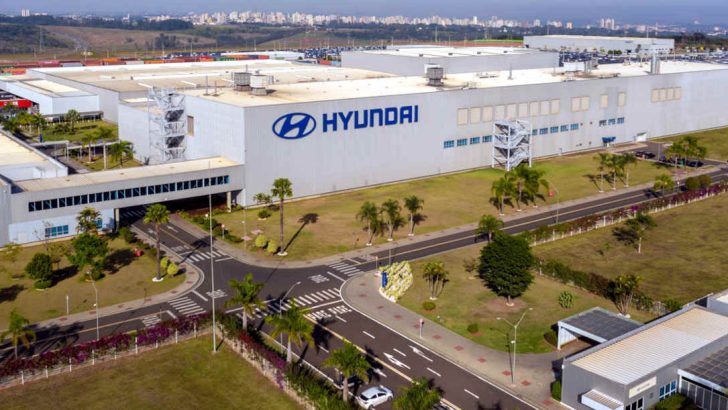 Foto da fábrica da Hyundai em Piracicaba (SP)