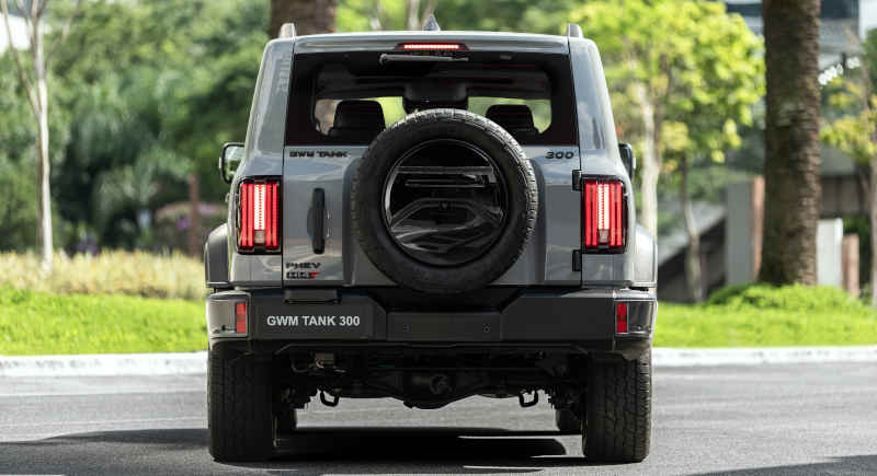 GWM/Divulgação Foto da traseira do GWM Tank 300 PHEV Flex