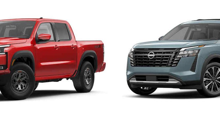 Fotos dos modelos Nissan Frontier e Nissan Pathfinder