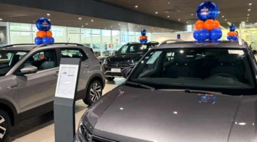 Foto da concessionária Carbel Volkswagen, durante o Mega Feirão do Grupo Carbel 2026