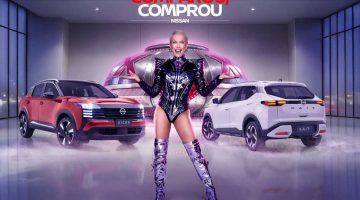 Foto da campanha da Xuxa com os Nissan Kicks e Kait